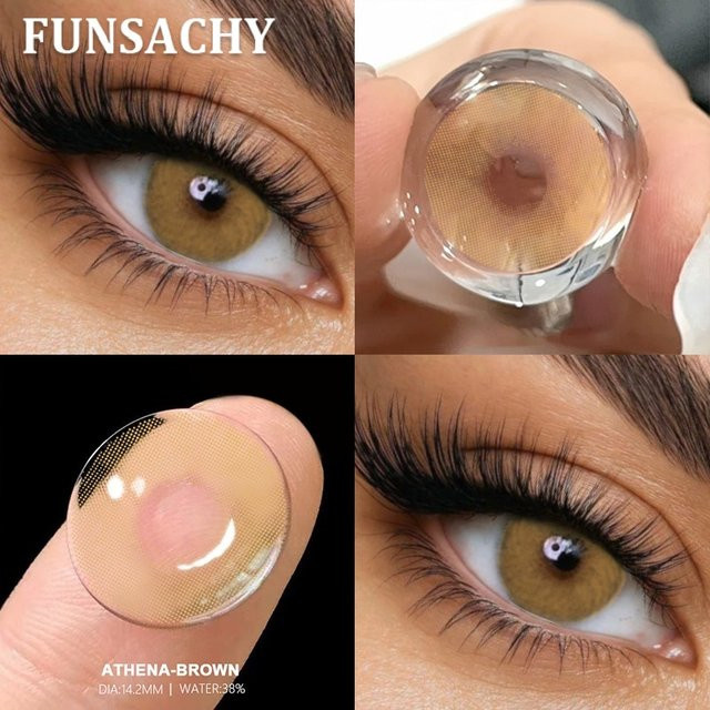 FUNSACHY Farbkontaktlinsen, braun, Unisex - Bild 1