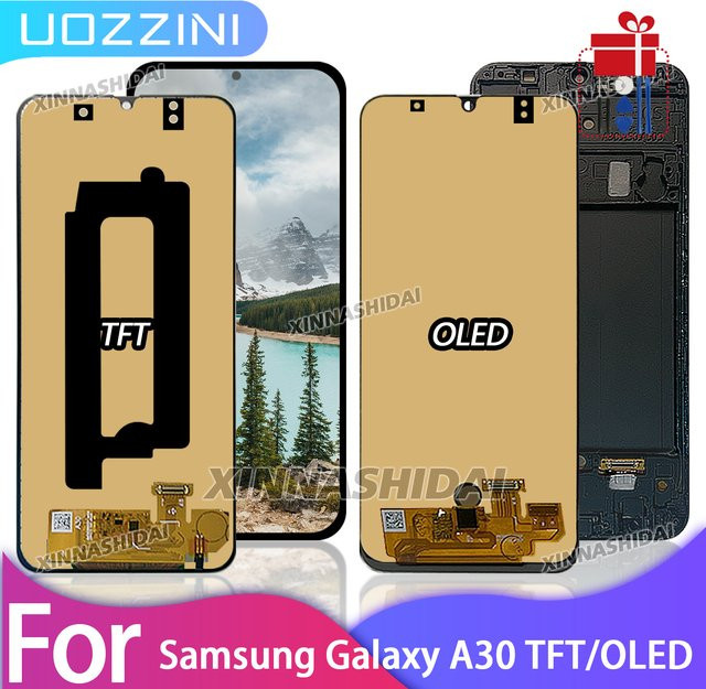 Samsung Galaxy A30 LCD Display mit Touch Screen und Rahmen in Schwarz - Bild 1