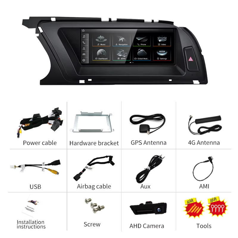 STWEI Multimedia Player für Audi A4 B8 mit Qualcomm Snapdragon 680, Wireless CarPlay, GPS und Bluetooth in Silber - Bild 3