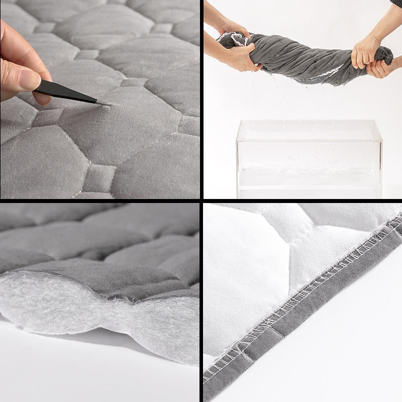 YZFZP Gepolstertes Bettkopfteil aus Plüsch in Dunkelgrau, Waschbare Kopfteil-Abdeckung für dein Schlafzimmer, B: 100 cm, H: 70 cm - Bild 2