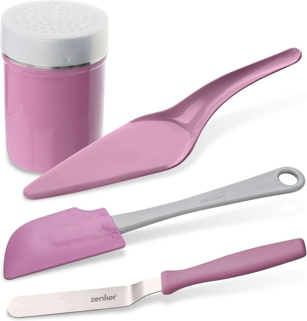 Zenker Backhelfer-Set Sweet Sensation, 4-teilig, Pink/Grau/Silber - Bild 1