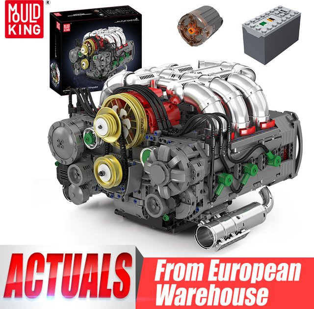 Mould King 10181 Technisches Auto-Motor-Spielzeug, Motorisierter Flachmotor, Baustein-Set - Bild 1