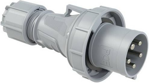 PC Electric Power Twist 035-1 CEE Stecker 63A 5polig grau IP67 - Bild 1