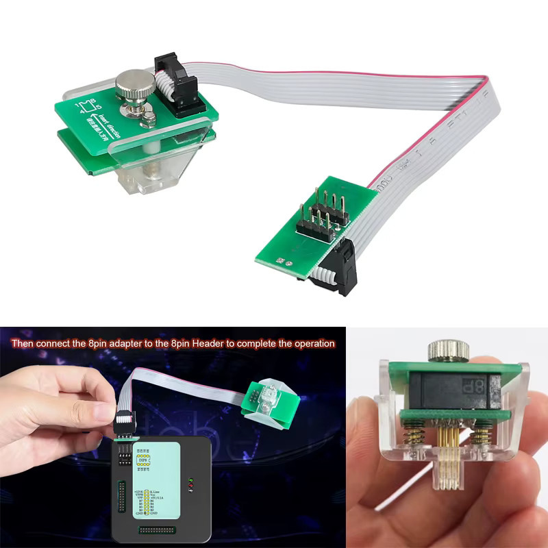 ONEVAN 8Pin OEM FEM BDC Eeprom Adapter für XPROG, Soic8 und Sop8 Clip Sockel in Grün - Bild 2