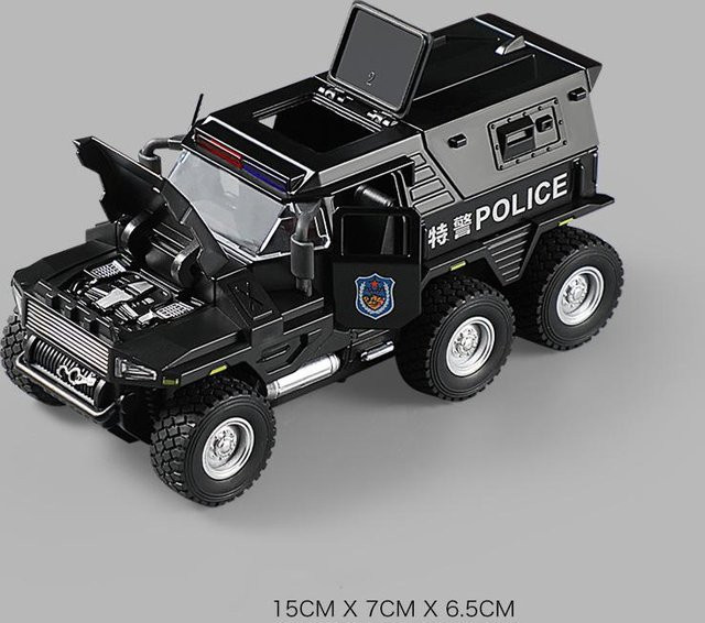 Linyi toy car Swat City Polizei LKW Modell, 1:32, mit Licht und Sound, ab 3 Jahren - Bild 1
