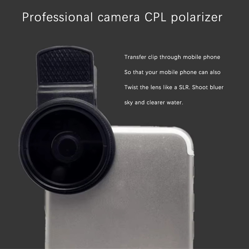 SD&HI Universal Tragbarer Professioneller CPL-Filter mit Clip für Smartphone-Weitwinkelobjektive 37/52 mm Schwarz - Bild 6