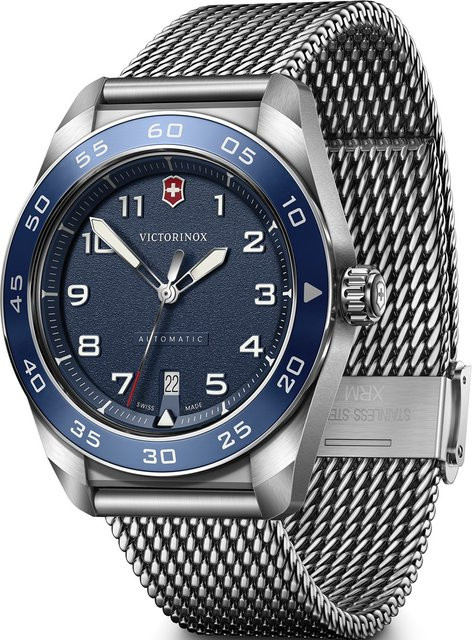 Victorinox Herrenuhr, Automatik, Edelstahl, Blau, 42 mm, 10 ATM - Bild 1
