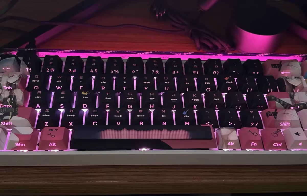 Hitori Gotoh Anime PBT Keycaps BOCCHI THE ROCK Gaming Tastenkappen für ANSI-Layout, 122 Tasten - Bild 2