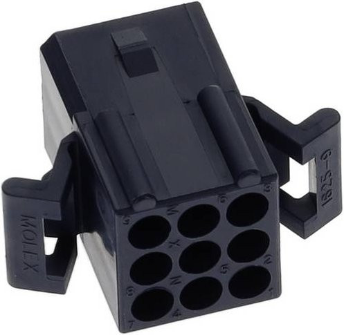 Molex Buchsengehäuse-Kabel Schwarz, 9 Polzahl, Rastermaß: 3.68 mm, 50362281 - Bild 1