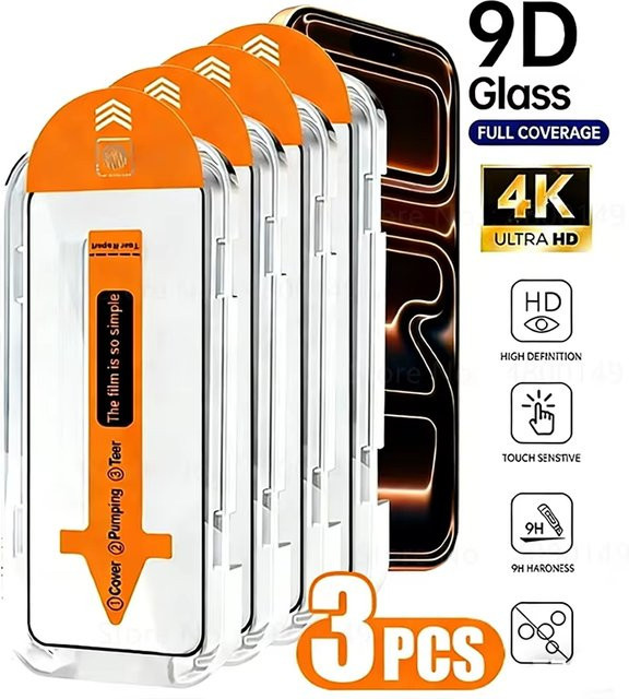 9D HD-Hartglas Schutzfolie für Motorola Moto G87 G86 5G G85 G56 G55 G54 G75 G17 G37 Edge 70 Fusion 60 Pro 50 Neo transparent - Bild 1