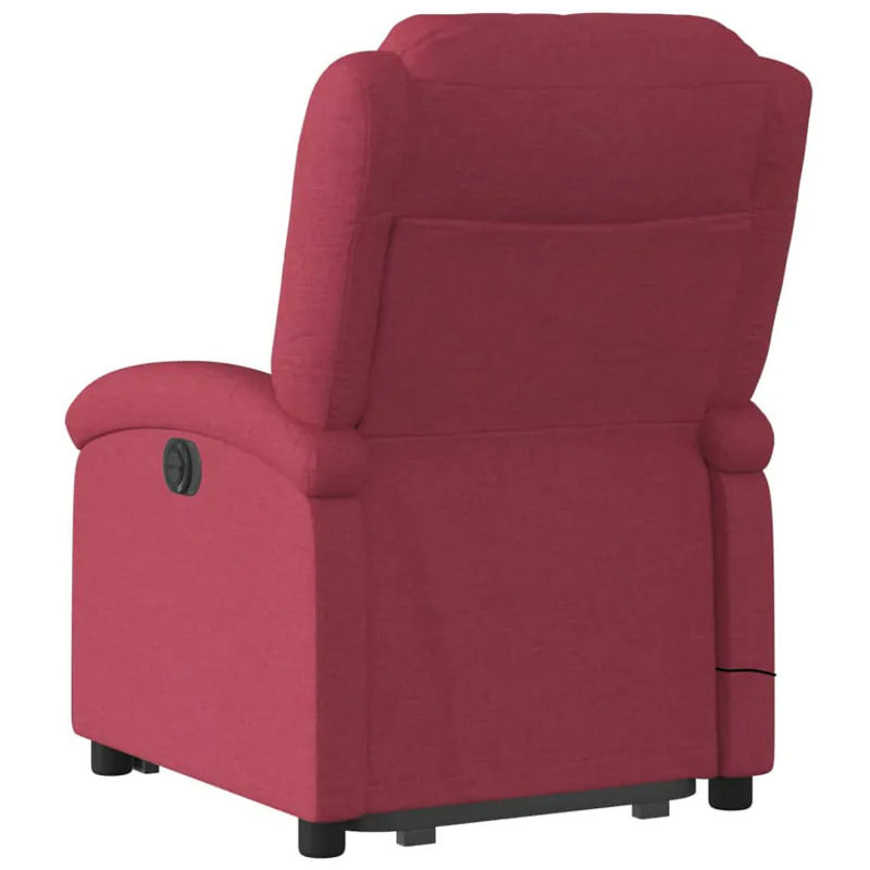 vidaxl Aufstehhilfe Massagesessel für Senioren, verstellbar, Rot, Stoffbezogen - Bild 7