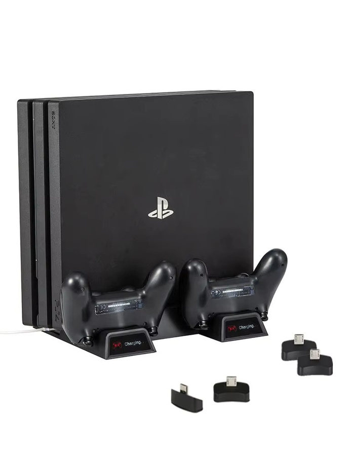 Sony PlayStation PS4 PS4 Pro Slim Stand Fan und Controller Docking Station in Schwarz - Bild 5