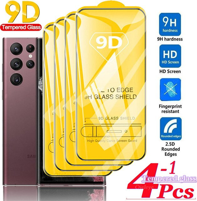 Samsung Vollabdeckung Panzerglas Displayschutz Transparent für S25 Ultra S24 S23 S22 Plus S20 FE Note 20 S10 Lite - Bild 1