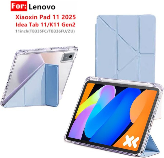 Magnetische Schutzhülle für Lenovo Xiaoxin Pad 11 2025 und Idea Tab 11 TB336FU, 11 Zoll Tablet-Cover mit Klappständer, Farbe: Grün - Bild 1