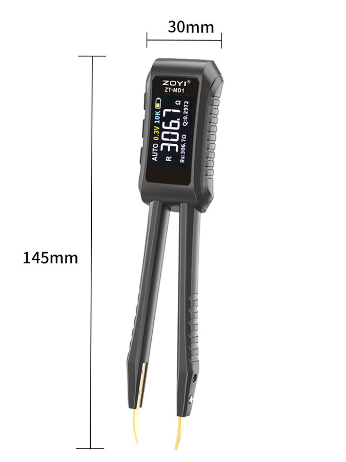 ZOYI MD1 Digitale Smart-Pinzette LCR SMD ESR Tester für Widerstand, Kapazität, Induktivität, Durchgang und Dioden in Schwarz - Bild 6