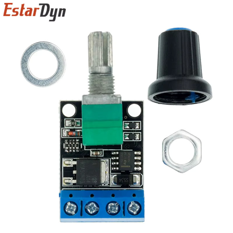 Estardyn PWM DC Motor Drehzahlregler und Spannungsregler mit LED Dimmer, Multicolour, 5V 12V 10A - Bild 3