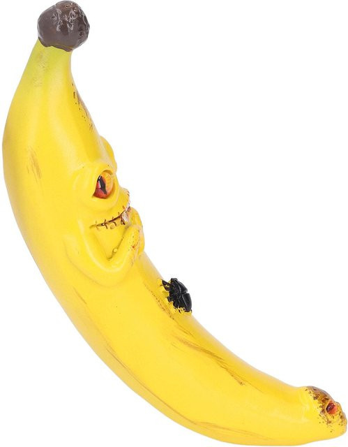 GoolRC Bananenstatue aus Harz in Gelb als gruseliges Bananenornament zur Dekoration für Küchen, Schreibtische oder Veranden - Bild 1