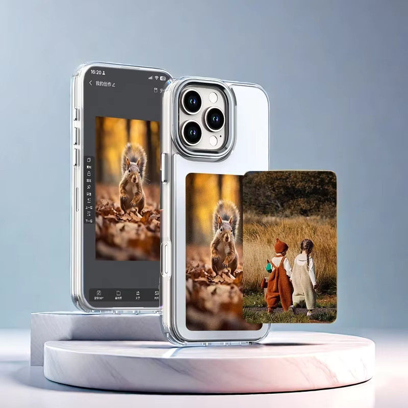 Aermy Individualisierbare NFC-Tintendisplay-Handyhülle für iPhone 13, 14, 15 und 16 Pro Max in Grün - Bild 4