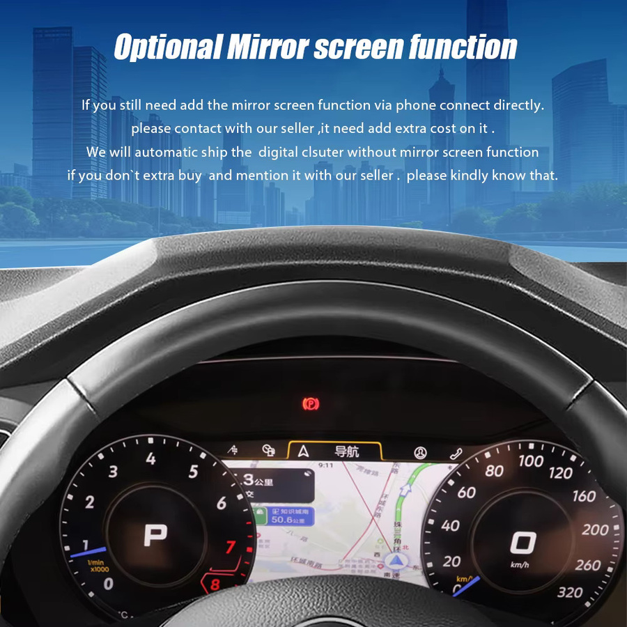 PRELINGCAR LCD Digital Kombiinstrument für VW T5.1 T5.2 2010-2015 mit HDMI und Carplay in Schwarz - Bild 4