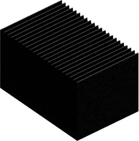 Fischer Elektronik Strangkühlkörper SK 628 50 SA Schwarz B/T/H: 50 x 75 x 45 mm - Bild 1