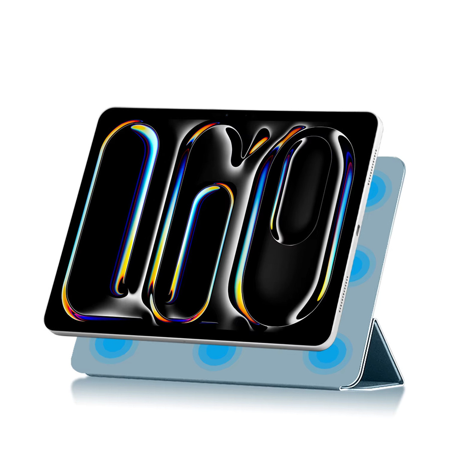 AJIUYU Magnetische Hülle für iPad Pro 12.9 (2018-2022) und iPad Air 4/5 (10.9 Zoll) sowie iPad Air 11/13 Zoll (M2/M3/M4) und iPad Pro 11/13 Zoll (M4/M5) Smart Cover in Blau - Bild 3