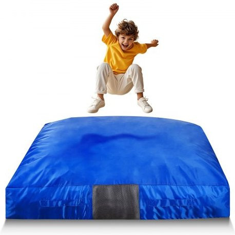 VEVOR Crashpad Kindermatte mit Schaumstoffblöcken und waschbarem Bezug Blau - Bild 1
