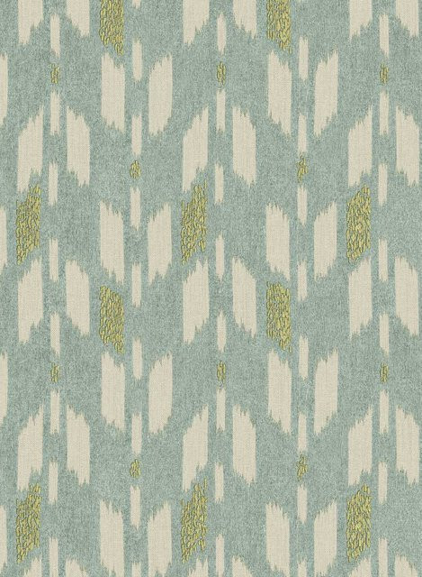 Eijffinger Tapete Solange 4 in Grün mit Ikat-Muster aus Vlies - Bild 1