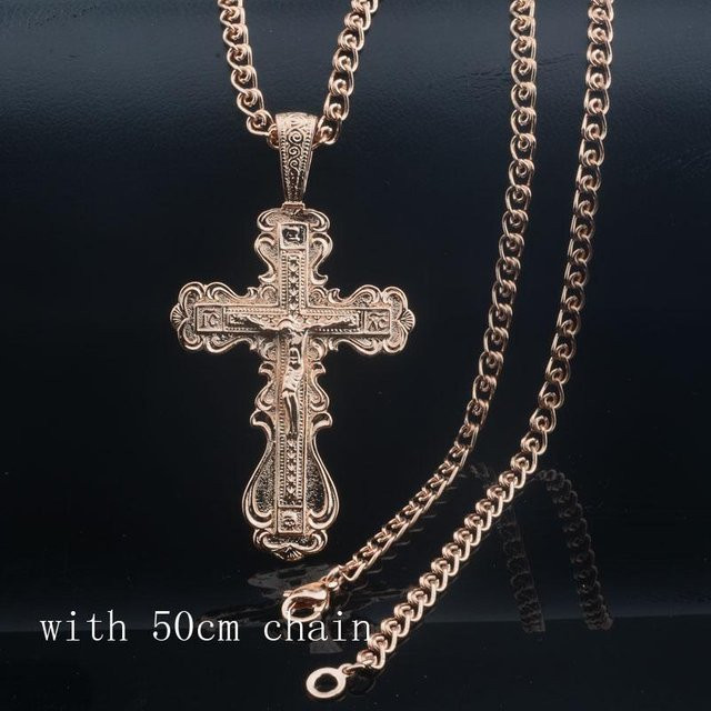 TuiYing001 Anhänger Orthodoxes Kruzifix, 585 Gold, Unisex - Bild 1