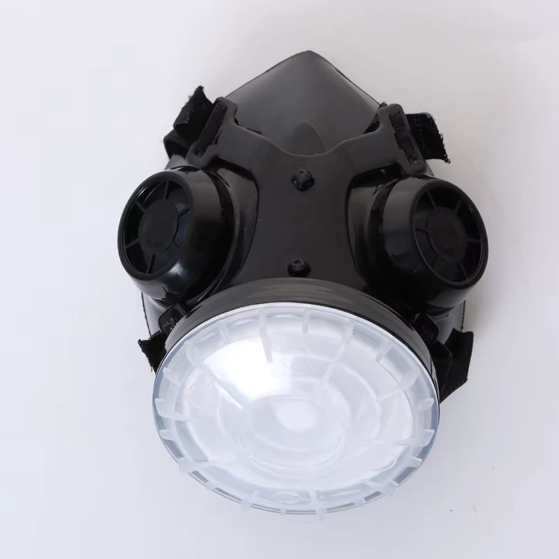 ELESESAFE Halbgesichts-Staubmaske in Schwarz mit Baumwollfilter für Atemschutz gegen Pollen und Staub - Bild 2