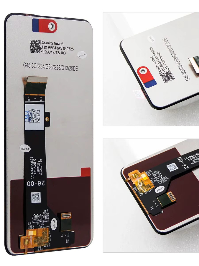 Motorola Moto G53 LCD Display mit Touchscreen Digitizer Montage und Rahmen in Schwarz, 6.5 Zoll - Bild 5