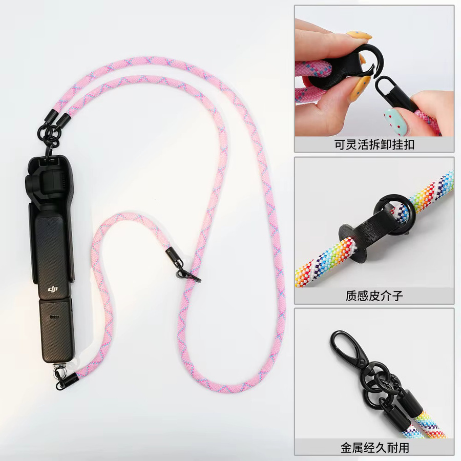 DJI Pocket 3 3-in-1 Kamera-Lanyard mit Schraube und Telefonpad, verstellbares Umhängeband und Seilzubehör - Bild 3