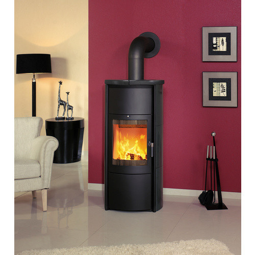 Hark Keno ECOplus Kaminofen mit Kacheln in Meteorschwarz, 5 kW mit Automatik - Bild 3