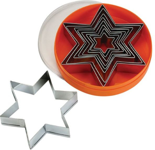 Schneider Ausstechersatz Stern aus Edelstahl in Silber, Höhe: 3 cm - Bild 1