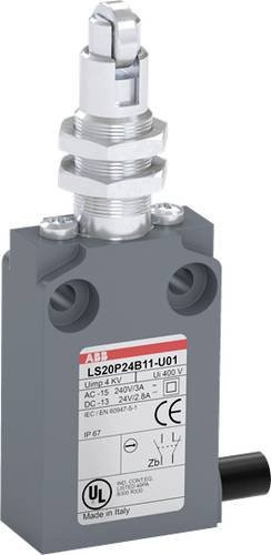 ABB LS20P24B11-U01 Positionsschalter mit Kuppenstößel, 10A, grau, IP67 - Bild 1