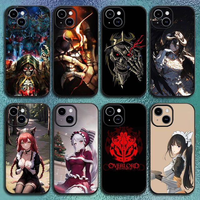 Overlord-D A-Anime Handyhülle für iPhone 12 bis 16 Pro Max Plus in Schwarz als Softshell-Schutz - Bild 1