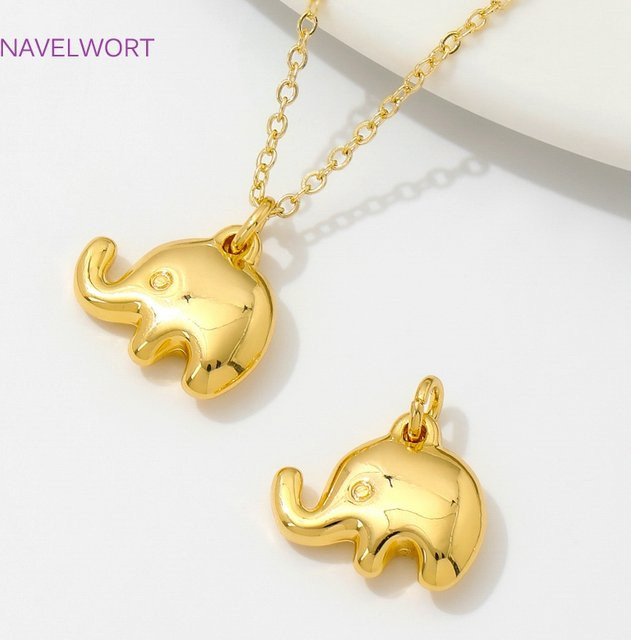 Elefanten-Anhänger 18K vergoldet, Gold, Unisex - Bild 1