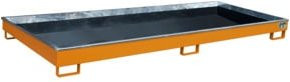 Bauer Südlohn Regalwanne RW 3300-1 PE mit PE-Einsatz aus Stahl, lackiert, Gelborange, B/T/H: 326,2 x 131,2 x 19,5 cm - Bild 1