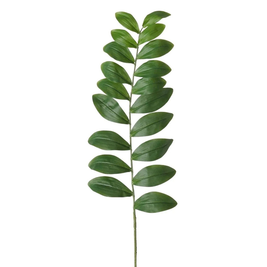 Boltze Dekozweig Leila in Grün mit Blatt-Form aus Eisen, Plastik und Polyester, Höhe: 51,0 cm, Breite: 26,0 cm - Bild 2