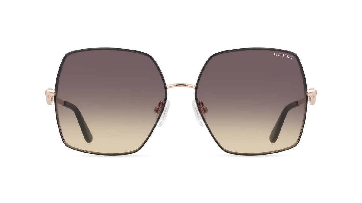 Guess GU00285 Sonnenbrille Vollrand, quadratisch, Metall, Damen, schwarz - Bild 1