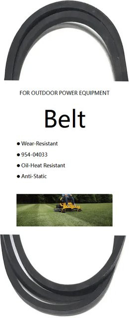 MTD Deckgürtel 954-04033 Schwarz für Cub Cadet Rasenmäher-Traktoren RZT-L42 RZT-S42 Z6000 ZS6500 Ersatzteil 754-04033 - Bild 1