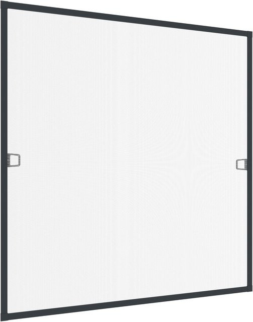 Windhager Insektenschutz Plus FE Ultra Flat Fensterrahmen aus Aluminium in Anthrazit, Breite: 120 cm, Höhe: 150 cm - Bild 1