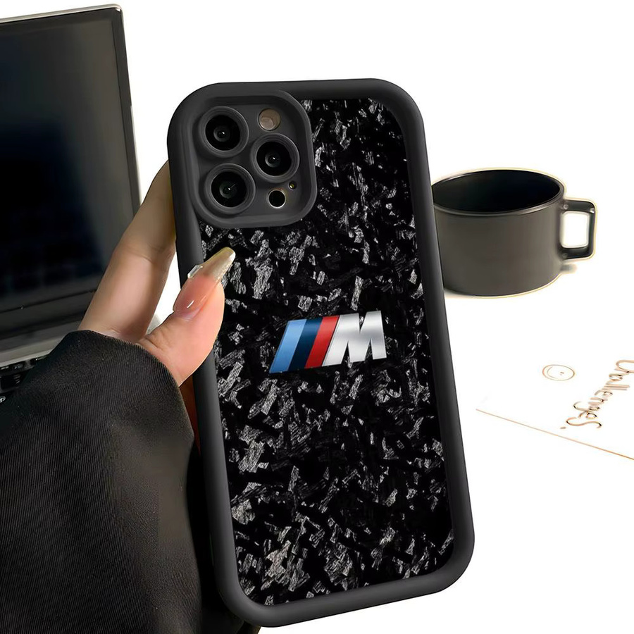 Rastar Handyhülle mit BMW Motorrad Logo aus mattiertem Silikon in Schwarz für iPhone 12 bis iPhone 17 Pro Max Plus - Bild 2