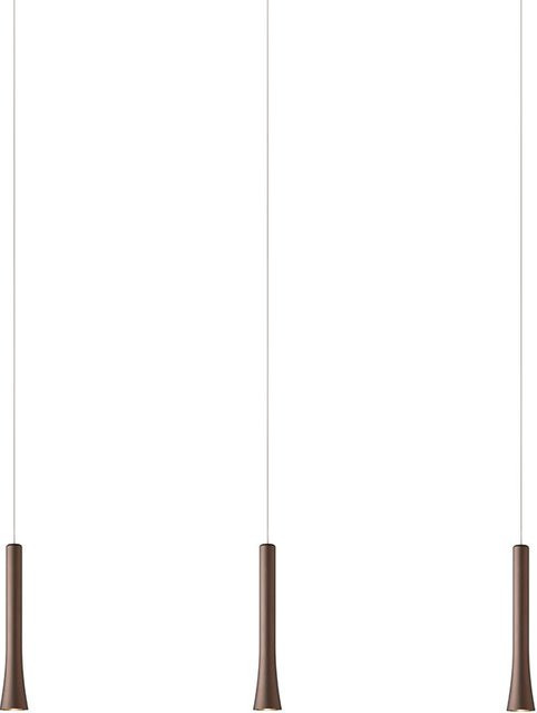 Oligo Rio 3-flammige LED-Pendelleuchte in Brazilian Brown und Chrom mit unsichtbarer Höhenverstellung - Bild 1