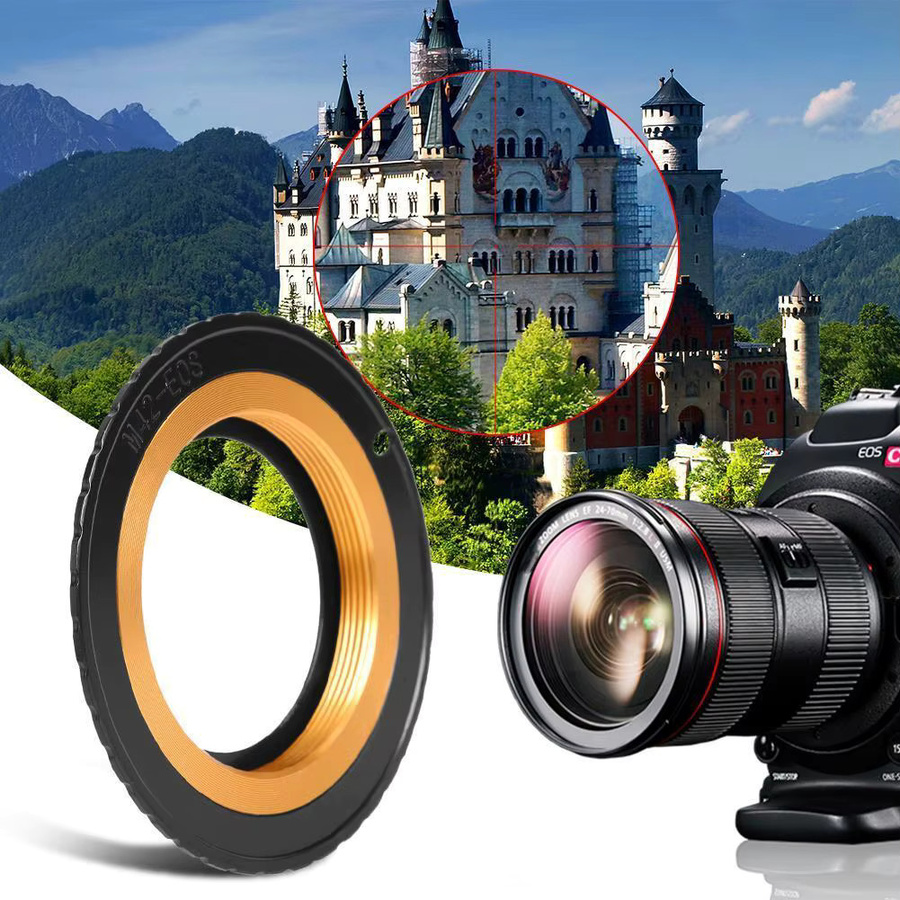 ALLOYSEED AF-Adapter M42 auf Canon EF mit elektronischem Chip, verstellbar, Schwarz - Bild 3