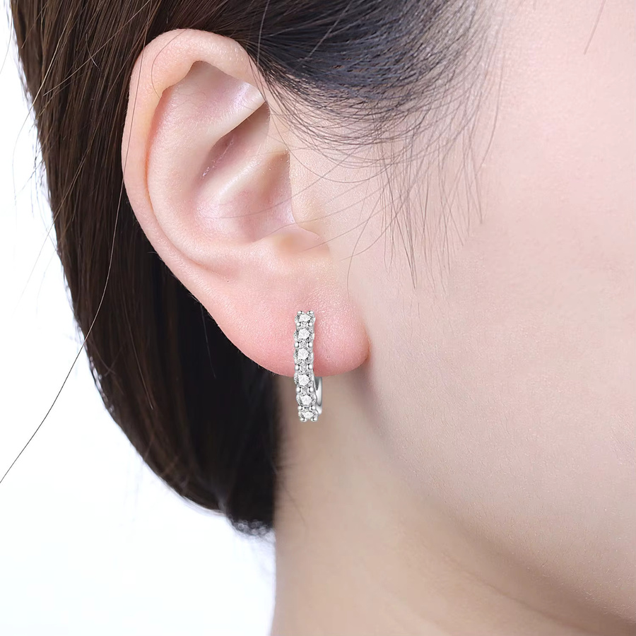 MISEFF Ohrringe, 925 Sterling Silber, mehrfarbiger Geburtsstein, Damen - Bild 3