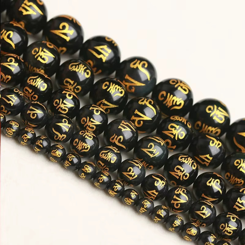 Armband, Perle, Schwarz, Gold Drache, Pixiu, Unisex - Bild 6