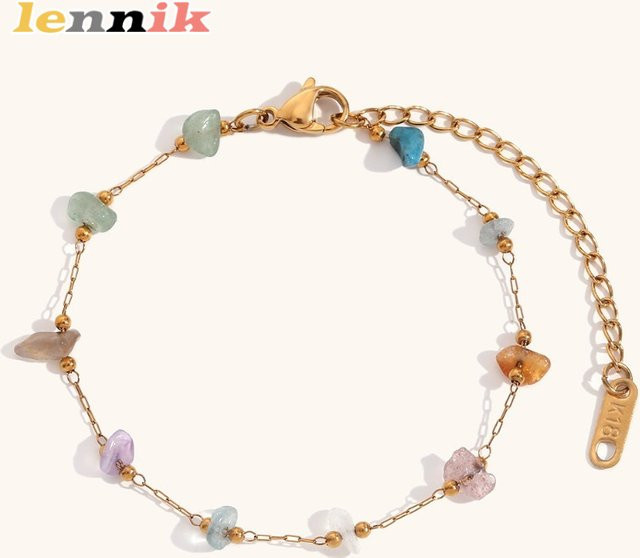 LENNIK Damenarmband, Edelstahl, 750 Gold, Stein - Bild 1