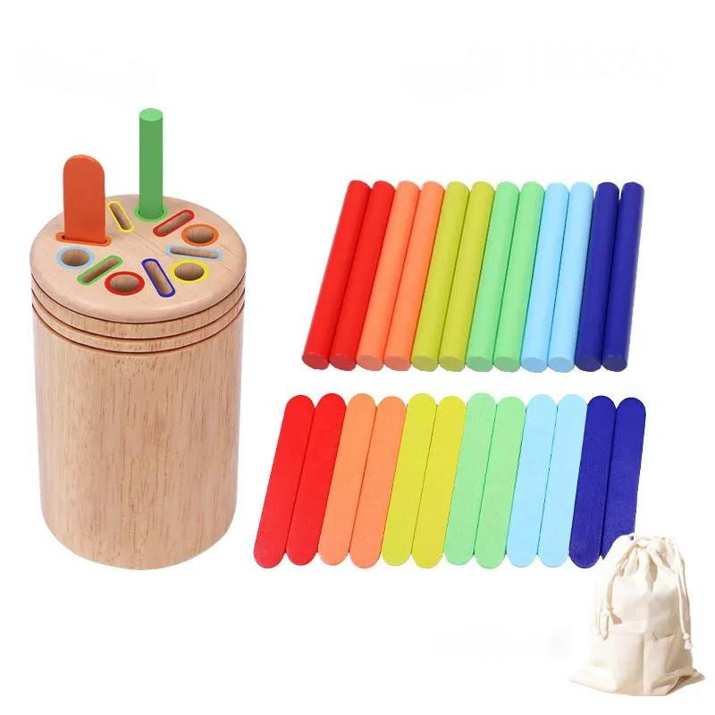 Linyi toy Montessori Holz Sortierspielzeug Tiere und Natur ab 3 Jahren - Bild 2