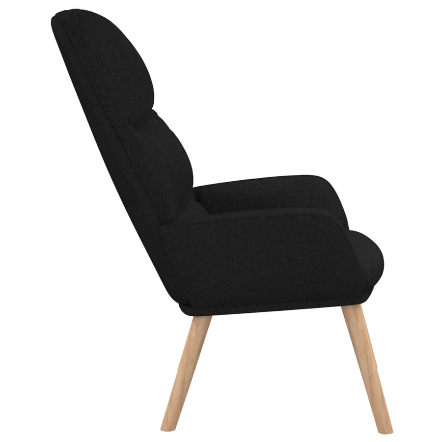 vidaXL Relaxsessel Schwarz mit Stoffbezug und Armlehnen, B/T/H: 70 x 77 x 98 cm - Bild 5