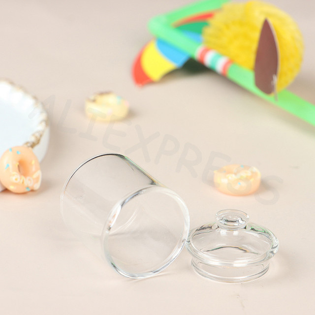 DOWMOO Mini-Glas-Bonbongläser, Puppenhaus-Zubehör, Glas, transparent - Bild 1